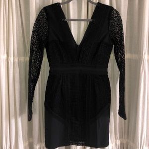 Boohoo Black Woven Mini Dress